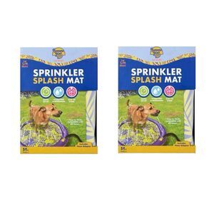 2x Banana Boat Sprinkler Splash Mat For Dogs Quick Set-Up S/M Breeds 39”